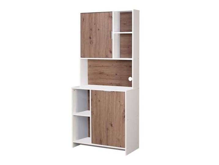 HTI living Küchenbuffet Malin Küchenschrank Mehrzweckschrank Mikrowellenschrank Weiß Artisaneiche