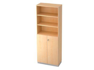 Regalschrank 6 OH, 3 OH geschlossen, B 800 x T 420 mm, Ahorn-Dekor