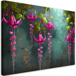 LEINWANDBILD Hängende Glyzinienblüten 60x40cm