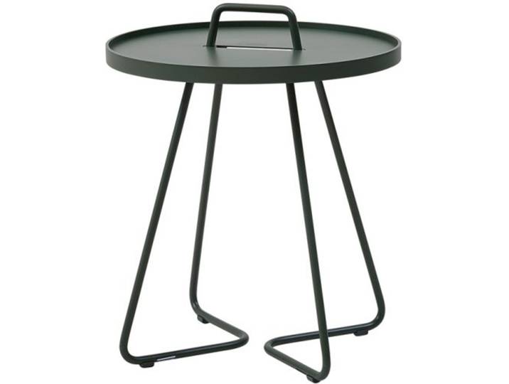 Beistelltisch On-the-move Cane-line grün, Designer Christina Strand, Niels Hvass, 44x54x44 cm