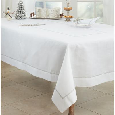 Saro Lifestyle Tablecloth With Embroidered Border Design