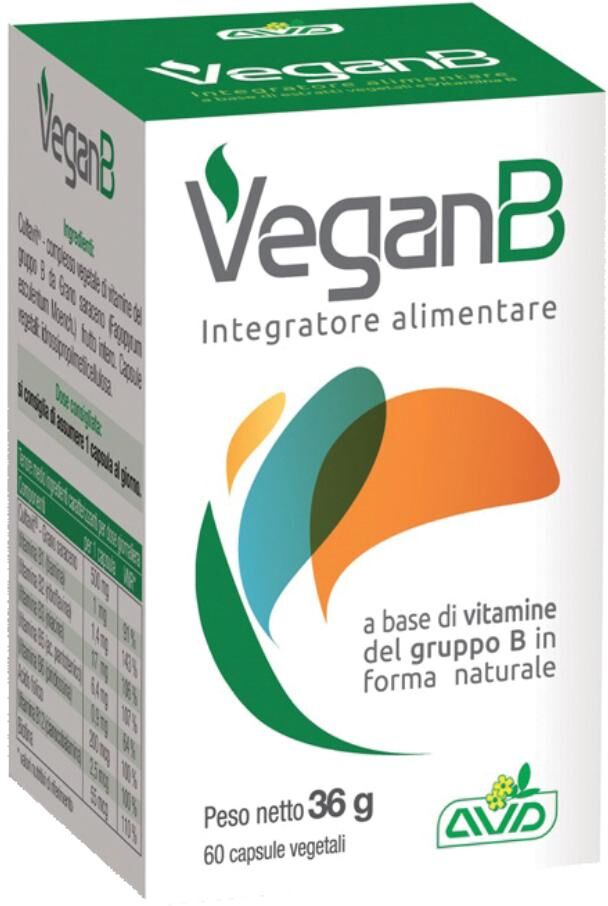 A.V.D. REFORM Srl Vegan-B 60 Capsule – Integratore di Vitamine del Gruppo B per Vegani