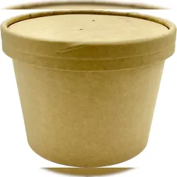 Kombi Suppenbecher mit Deckel aus Pappe / 435 ml / 500 Stk.