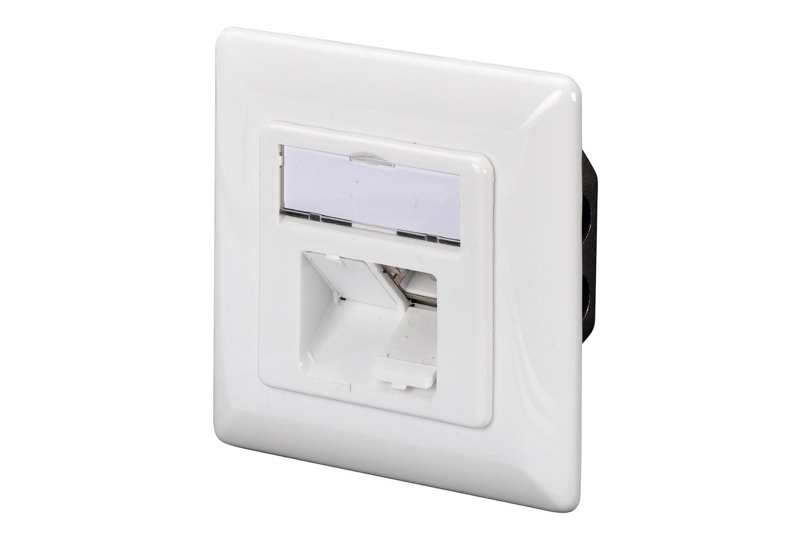 Digitus CAT 6A Klasse EA, Anschl.dose, geschir.,2xRJ45,LSA reinweiß, Unterputz, horizontale Kabelinstallation DN-9008-1