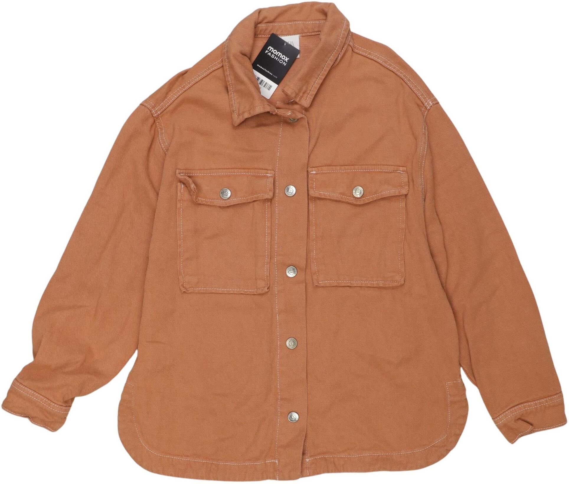 Zara Mädchen Jacke oder Mantel, Orange, Gr. EU 164, Lyocell / Baumwolle - Second Hand