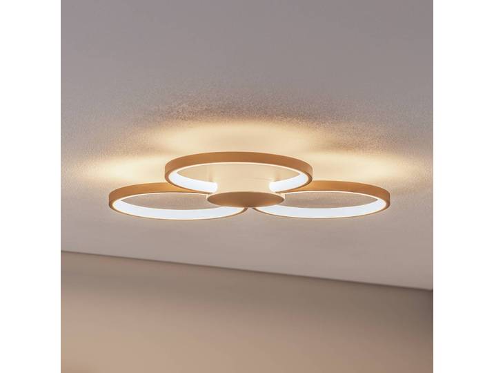 BEGA LED Deckenleuchte, dimmbar, messing / gold, für Wohn- / Esszimmer, Metall