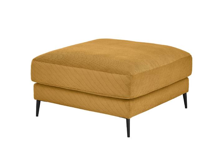 Polsterhocker 90 x 90cm Gold Feincordstoff Feena: Gold