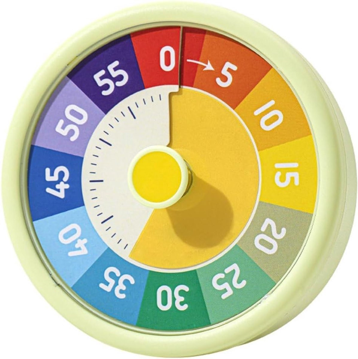 Visuele afteltimer voor tijdmanagement en zelfdiscipline, 60 minuten, groen