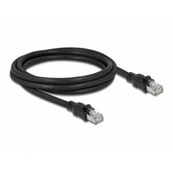 Delock 80114 RJ45 Patchkabel CAT 6a F/UTP 2.00 m Schwarz Geschirmt 1 St.