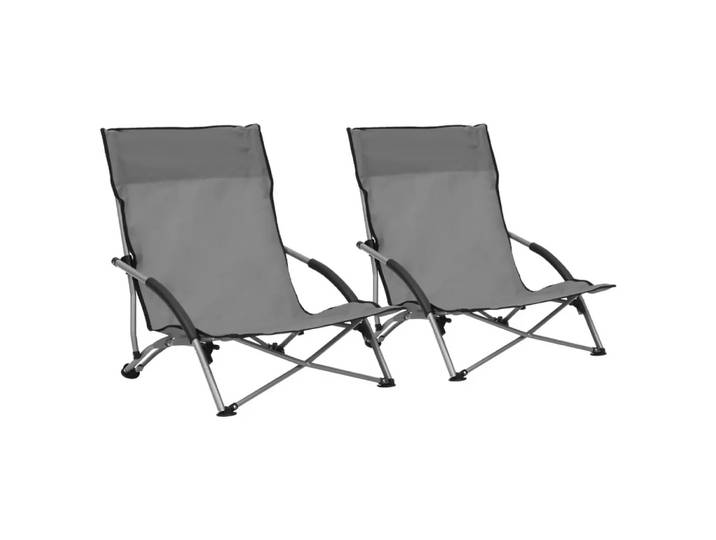 VidaXL - Strandstuhl gewebe, One Size, Grau