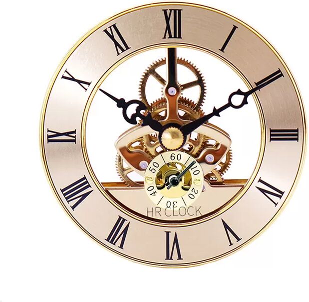 INF Mouvement d'horloge doré 86 mm - Mécanisme d'engrenage transparent