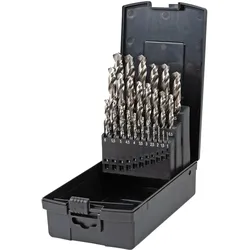 Stier, Bohrereinsatz, Spiralbohrer-Set Standard DIN 338 HSS-G 1-13mm 25-teilig in Kassette