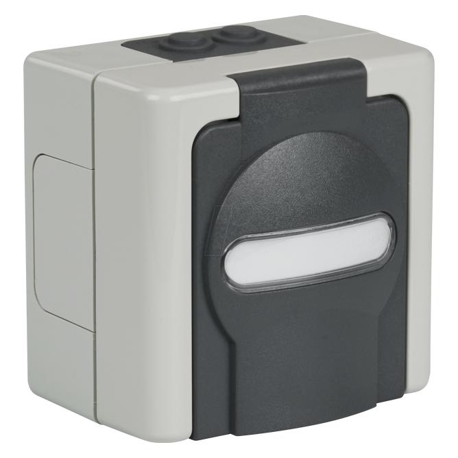 EFB Elektronik Aufputz-Feuchtraum Leergehäuse für 2 Keystone Module IP44 Farbe grau (ET-25020) (ET-25020)