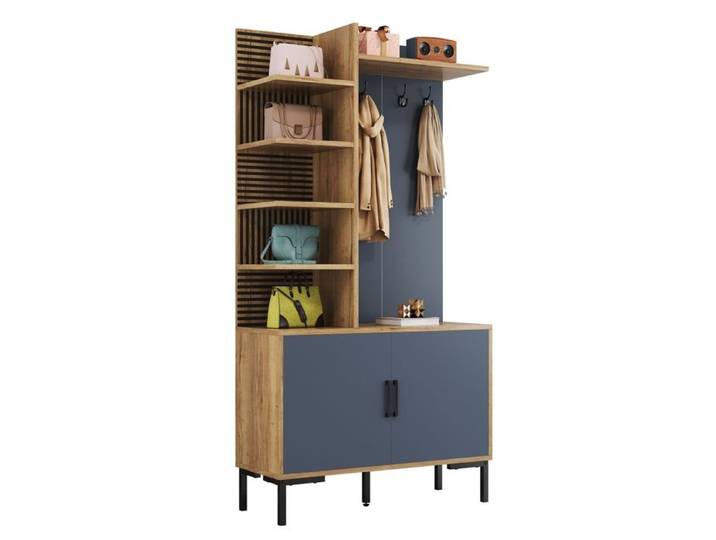Ensemble organiseur de dressing pour armoire avec rangement chaussures étagères séparateurs réglables et crochets