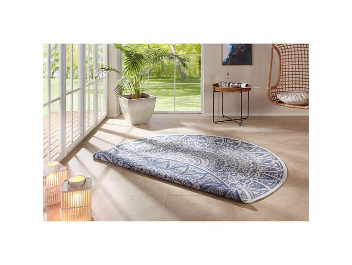 Tapis int. / ext. Lilja Bleu/Bleu Tissu Ø 200cm