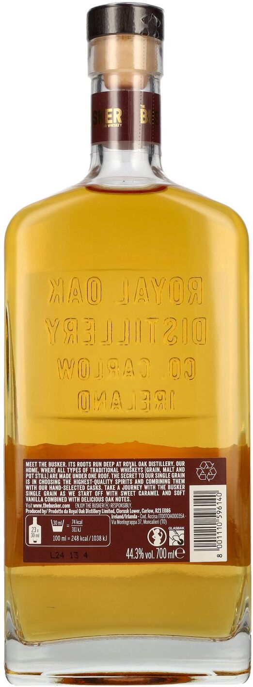 The Busker Single Grain Irish Whiskey 44,3% Vol. 0,7l