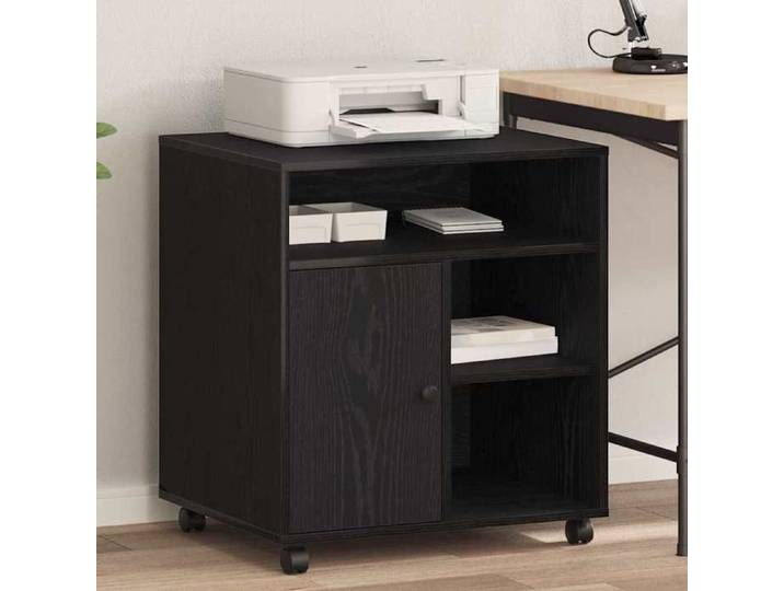 (ON SALE)Meuble/Armoire pour imprimante Support d'imprimante avec stockage - Chêne noir - 60x50x67 cm EU744306
