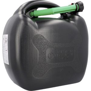 Cartrend Benzinkanister 11265, 20 Liter, mit Auslaufrohr, schwarz, aus Kunststoff
