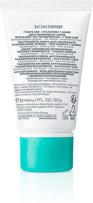 Vichy Laboratoires Déodorant crème de traitement anti-transpirante 7 jours 30 ml
