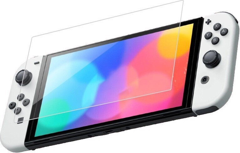 INF Screenprotector van gehard glas voor Nintendo Switch OLED