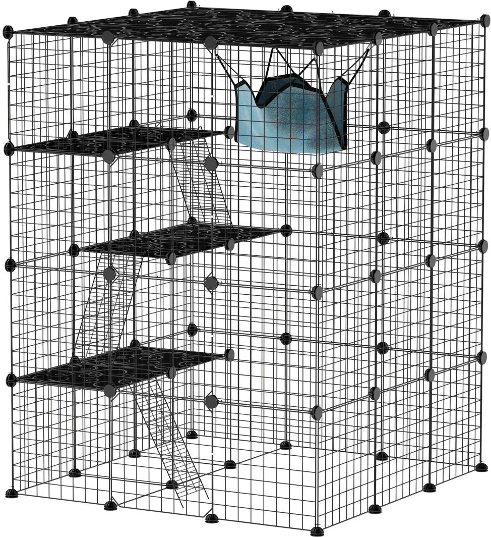PawHut DIY Cat Indoor with Hammock 140" H x 105" W x 105" D