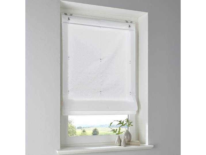 Ösenrollo Stig 45 x 140cm Weiß