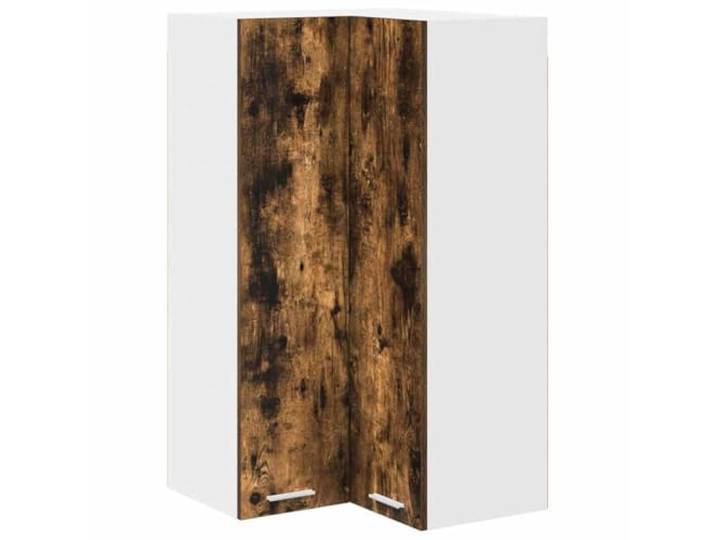 fsahslih Küchen Eckhängeschrank Geräucherte Eiche 57x57x100 cm Platzsparender Eckküchenschrank aus Holzwerkstoff für Küche und Esszimmer mit 2 Türen für ordentliche Aufbewahrung.