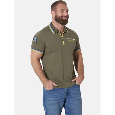 Poloshirt JAN VANDERSTORM "Poloshirt CLAUSS", Herren, Gr. L, grün (oliv), Shirts