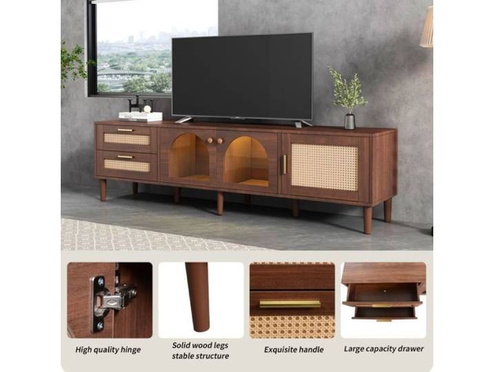 Grand Meuble TV Vintage Armoire pour télé 80