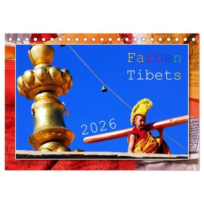 Farben Tibets (Tischkalender 2026 DIN A5 quer), CALVENDO Monatskalender