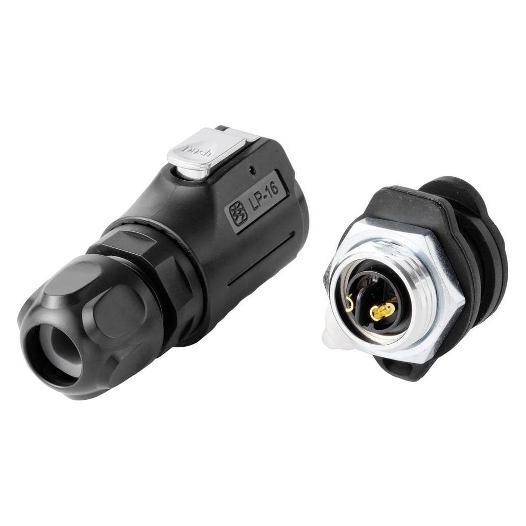 Tru Components TC-15034220 Connector set Waterproof connector Total number of pins: 2 1 pc(s) (TC-15034220)