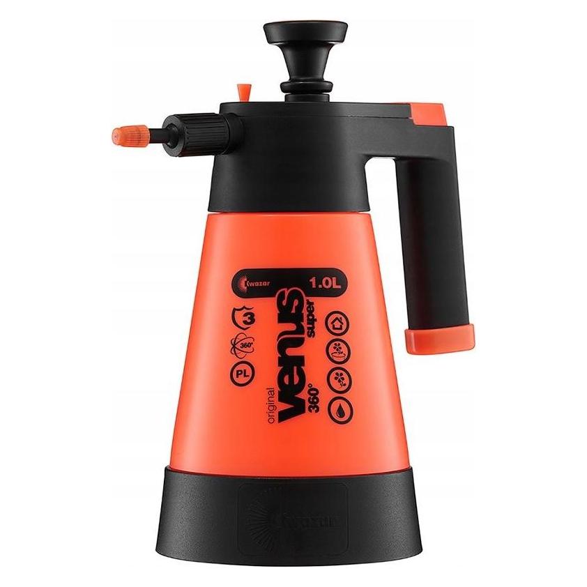 Kwazar 34700 Sprühflasche Venus Super 360 Grad Drucksprüher für Garten, Orange, 1,0 L (1 l) (201-6030-20-0031)