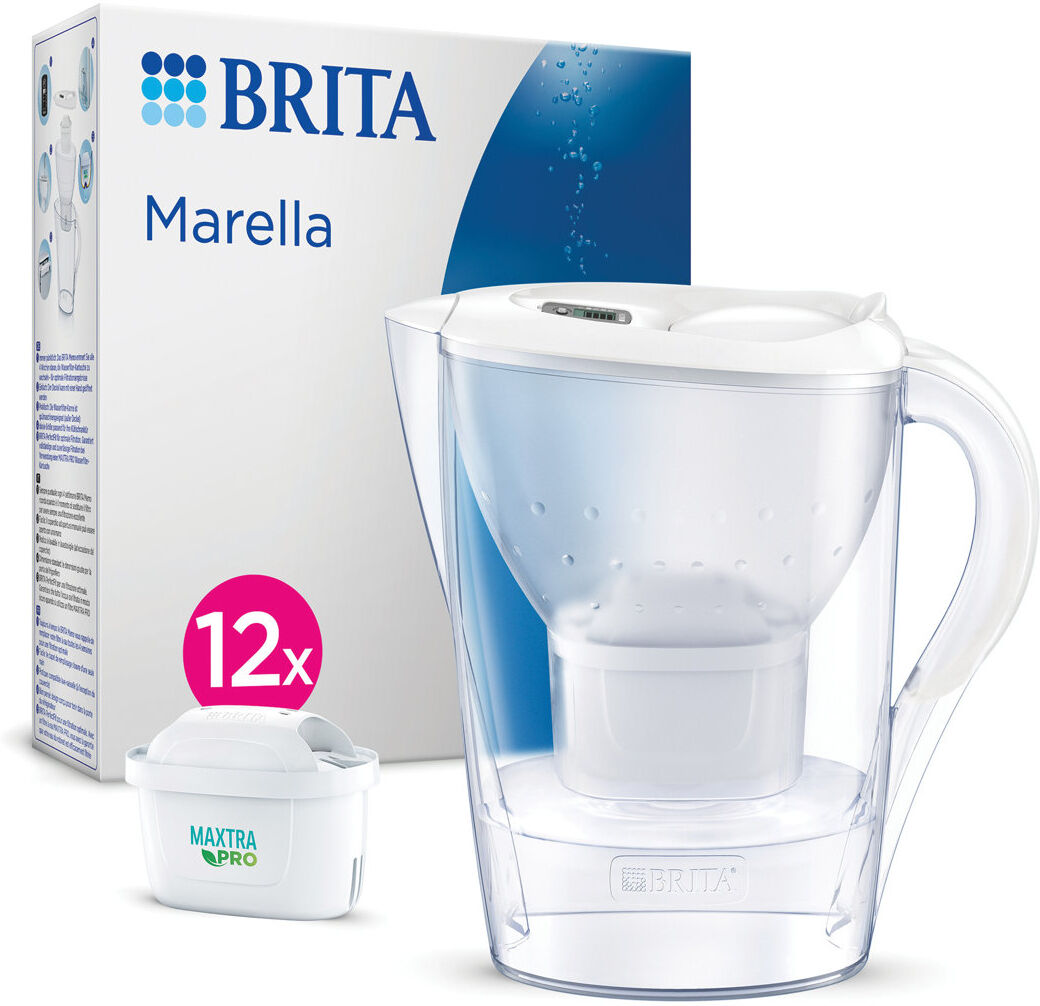 Brita 8.2L Marella Water Filter Jug with 12 Cartridges White White 8199.99ml