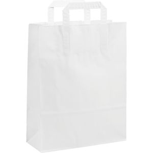 Topcraft Papiertüten weiß, 32 x 42 x 14cm, mit Henkel, 250 Stück