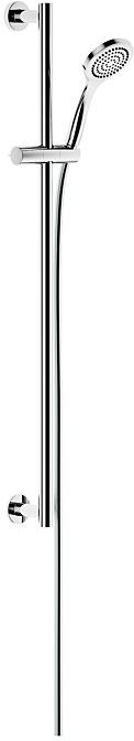 Keuco Ixmo Brause-Set 59587170921 Aluminium-finish, mit Brause-Einhebelmischer, Rosette rund
