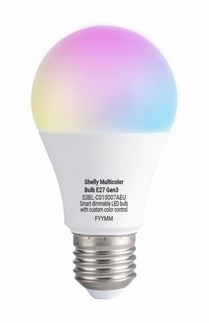 Shelly Plug & Play Multicolor Bulb E27 Gen3 LED Lampe dimmbar Messfunktion WLAN BT