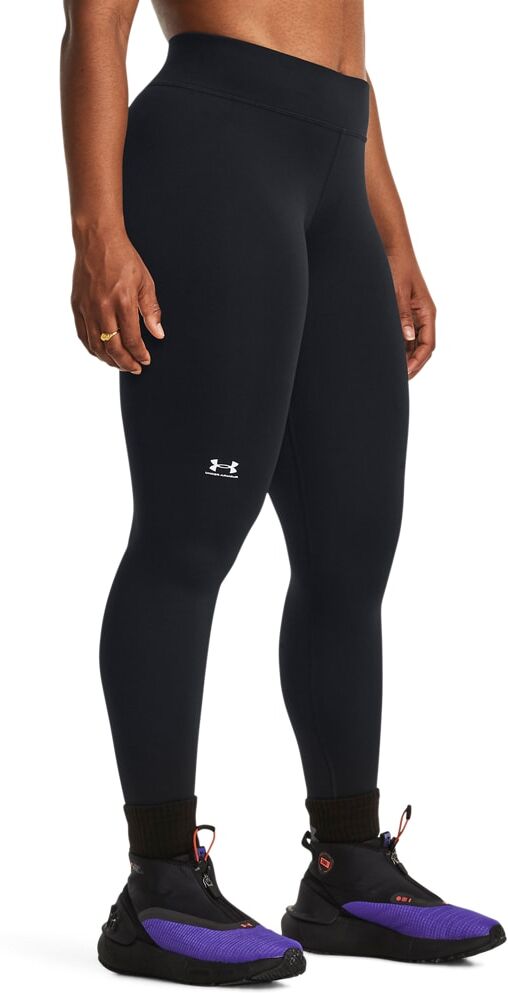 Trainingstights UNDER ARMOUR "ColdGear", Damen, Gr. XS, N-Gr, schwarz, Obermaterial: 87% Polyester, 13% Elasthan, Hosen Trainingstights, mit Logodruck, aus Polyester und Elasthan schwarz XS, N-Gr