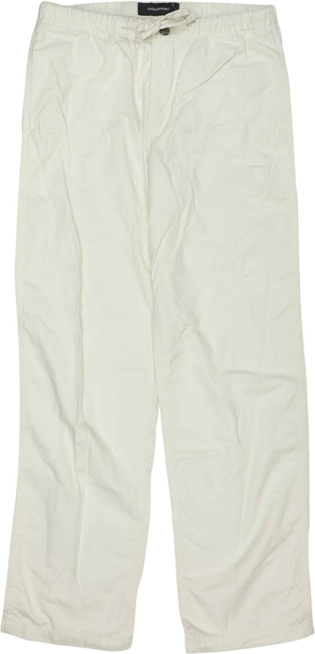 Peak Performance Damen Stoffhose, Cremeweiß, Gr. S, Baumwolle - Second Hand