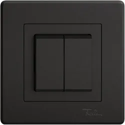 Feller, Lichtschalter + Storenschalter, Smart Light Control für Philips Hue, Schwarz