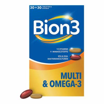 WICK Pharma - Zweigniederlassung der Procter & Gamble GmbH BION3 Multi+Omega-3 Kombipackung 30 Tabl.+30 Kaps. 52,95 g 19430306