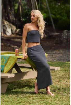O'Neill s Kavali Stripe Skirt in Black, Size XS, Elastane
