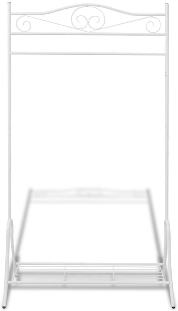 August Grove Freeport Clothing Rack Steel Garment Stand Dress Coat Hanging Holder White 90cm L