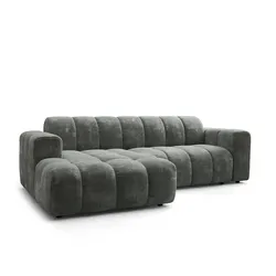 ECKSOFA TISI Grau Chenille