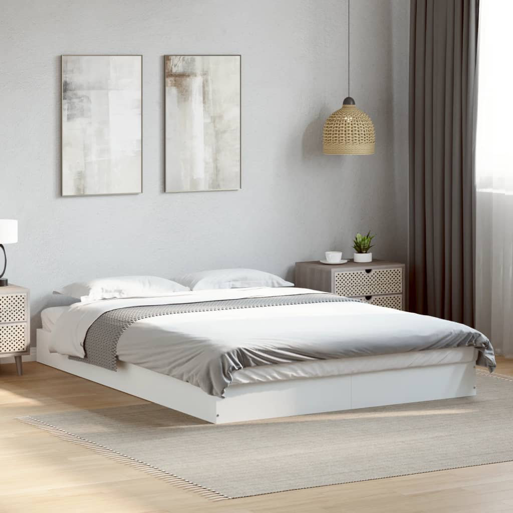 17 Stories Paulica Bed White European Double (140 x 200cm)