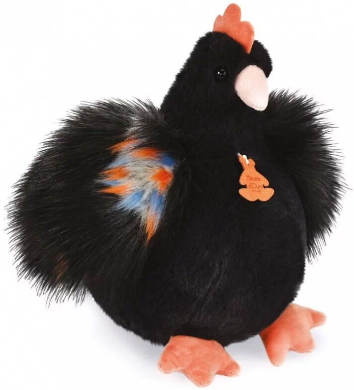 Peluche Animaux de la Ferme poule "Poulette" - noire 28 cm - Histoire d'Ours
