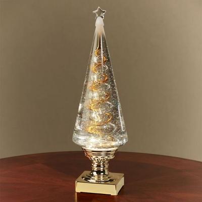 Roman Inc Spiral Swirl LED Tree Table Accent Clear , Clear