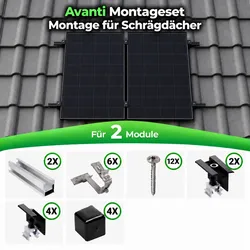 Avanti  Schrägdach  Montageset  für  2  Solarmodule