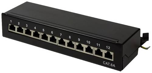 LogiLink NP0019B 12 Port Patch-Panel CAT 6a