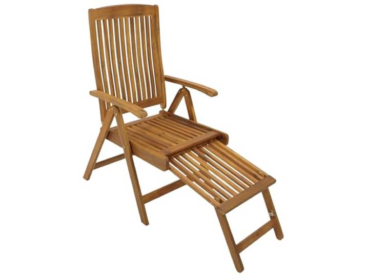DEGAMO Klappessel Relaxsessel Maracana mit ausziehbarem Fußteil, klappbar, verstellbar und ausziehbar Akazienholz braun geölt, Outdoor