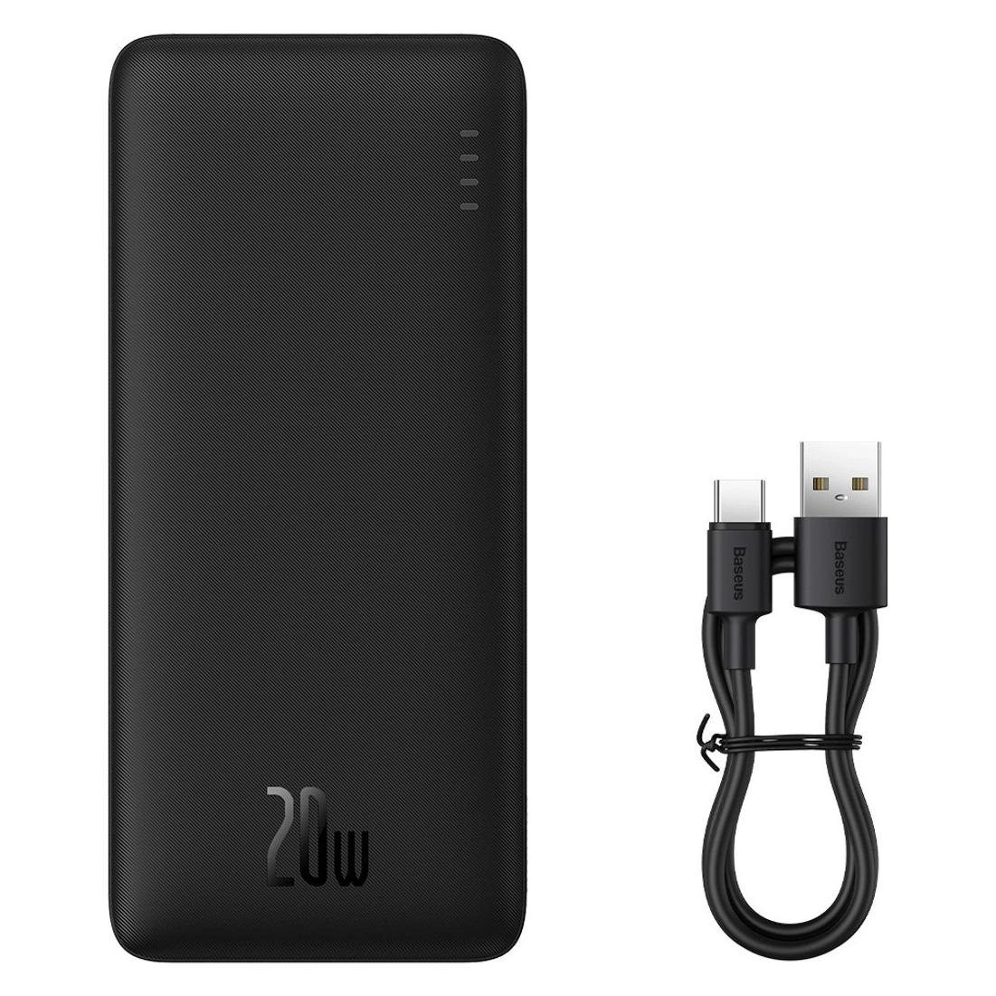 Baseus OS-Baseus Airpow Fast Charge Power Bank 30000mAh, 20W - Black (30000 mAh, 20 W) (PPQD090101)
